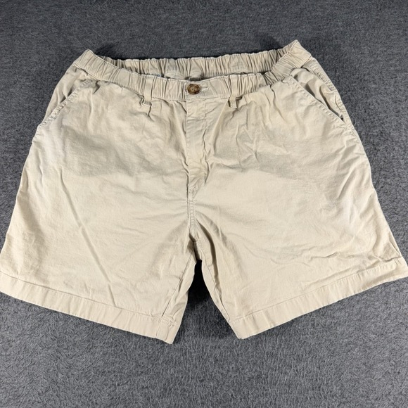 chubbies Pants - Chubbies Shorts Size XL Beige Khaki  6" Inseam Stretch Waist Cotton Blend
